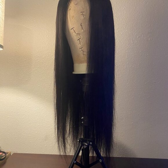 5x5 HD Transparent Lace Closure Wigs Human Hair straight - Picture 9 of 14